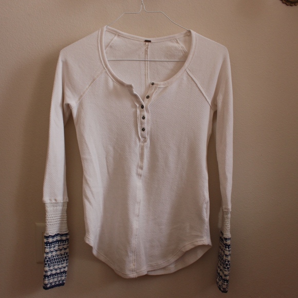 Free People Tops - Free People Thermal Henley Long Sleeve